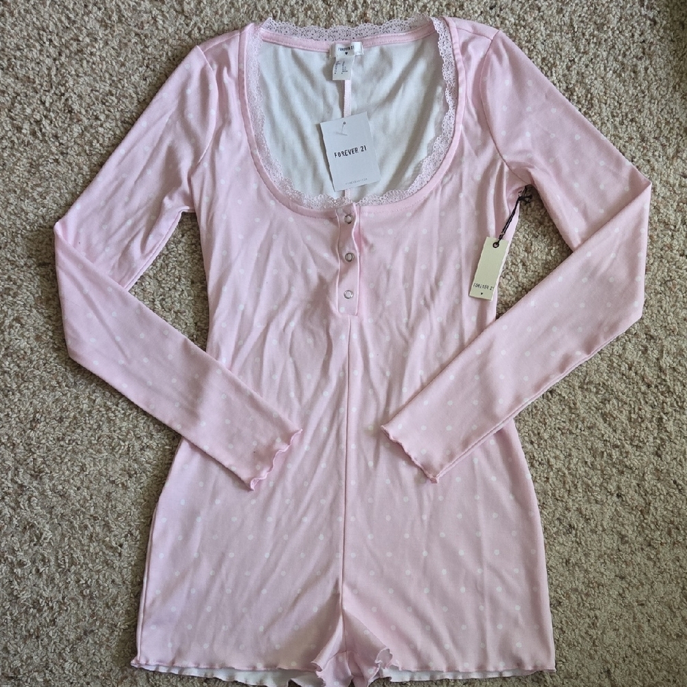 Pink Long Sleeve Romper